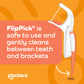 Plackers OrthoPick® Floss Picks Designed for Braces, Tuffloss® Made Without PTFE, FlipPick® Clean Between Brackets