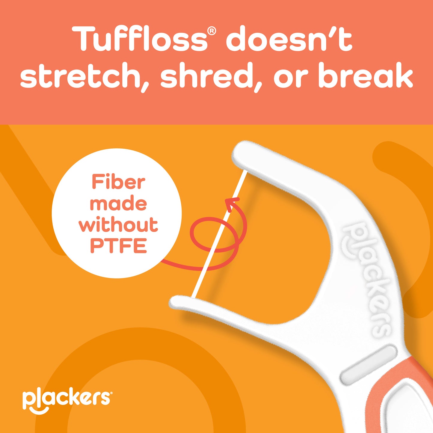 Plackers OrthoPick® Floss Picks Designed for Braces, Tuffloss® Made Without PTFE, FlipPick® Clean Between Brackets