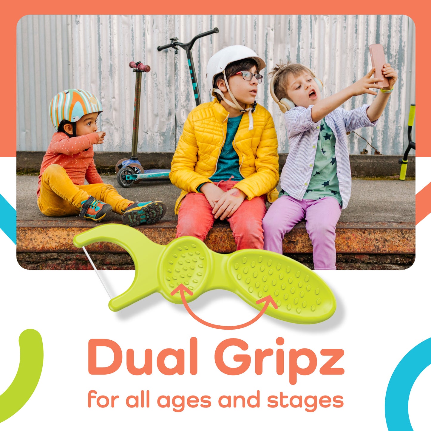 Plackers® Kids Dual Gripz™ Floss Picks, Gentle, Tuffloss® Made Without PTFE, Wild  Berry Flavor, Dual Gripz™ for All Stages, with Fluoride