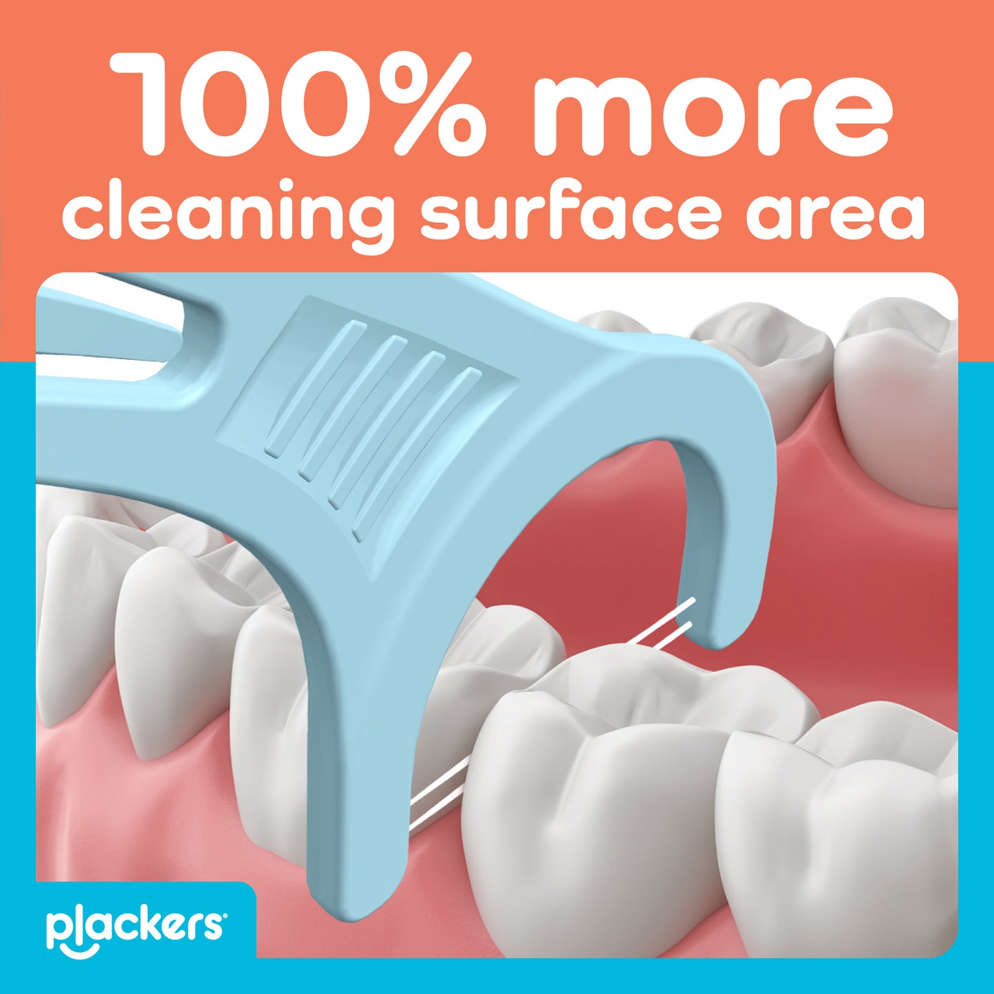 Plackers® Twin Line® Floss Picks, Intense Mint, 75 ct