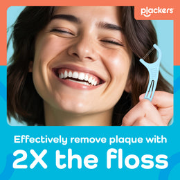 Plackers® Twin Line® Floss Picks, Intense Mint, 75 ct
